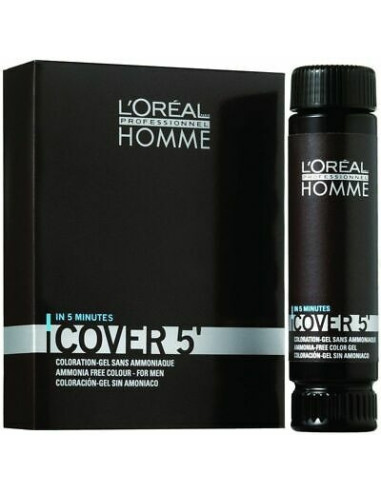 5 minūtēs krāsa L'Oreal Professionnel Homme Cover5' Dark Blond Toner (6) 3X50ml