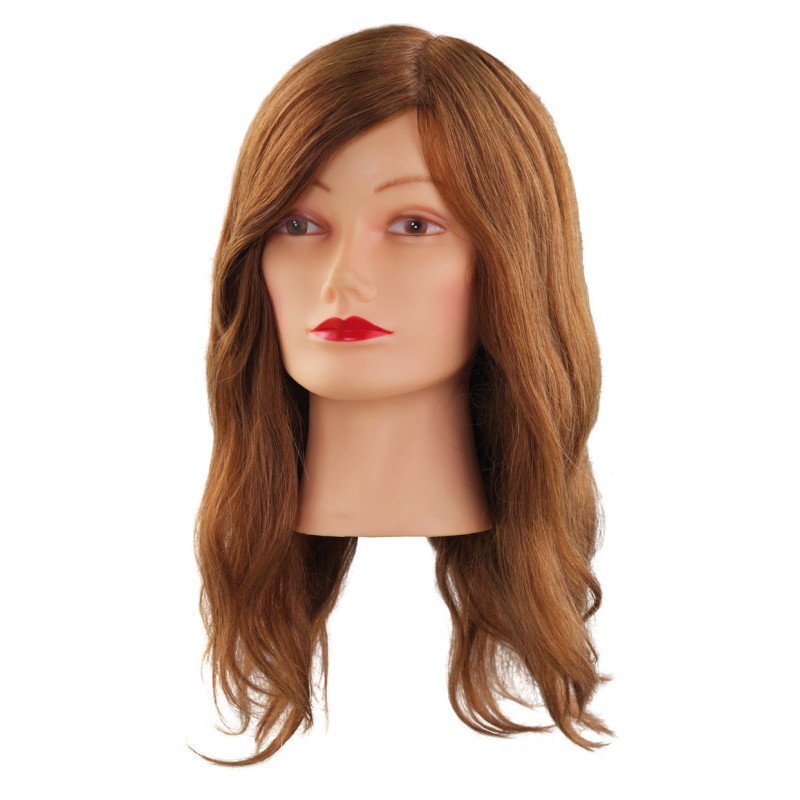 Mannequin head NATURELL, 100% natural hair, 40cm