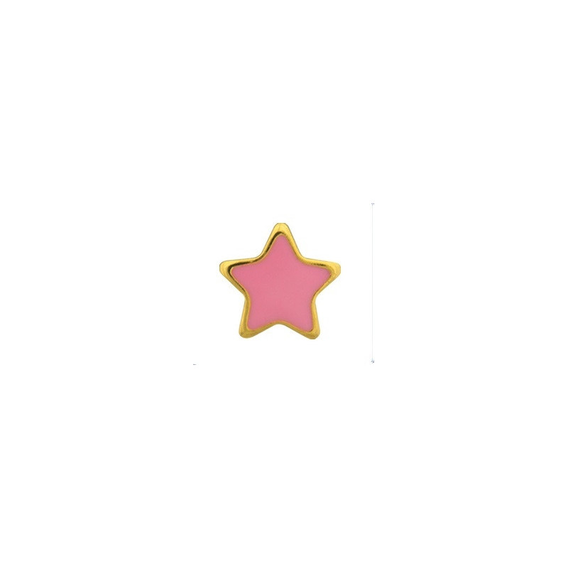 Earrings Stars, pink, pair