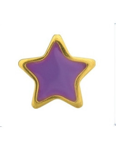 Earrings Stars, purple, pair