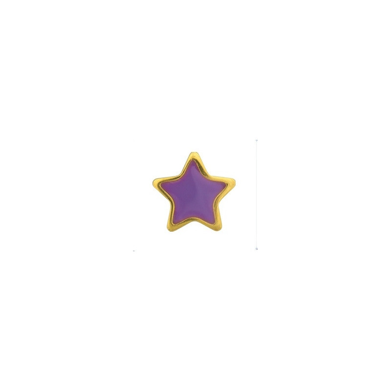 Earrings Stars, purple, pair
