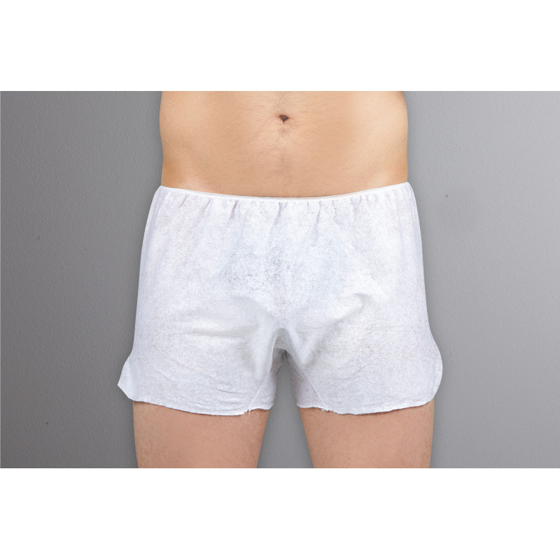 Pants, men's boxer shorts PROFESSIONAL, non woven, white, 50 pcs.
