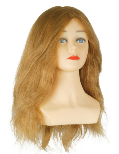 Manekena galva JULY ar pleciņiem, 100% dabīgi mati, 20-35cm