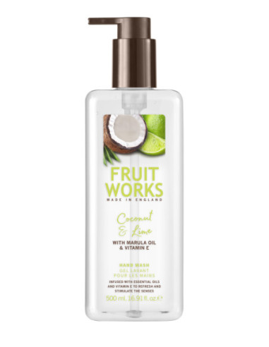 FRUIT WORKS Hand Wash Coconut &amp, Lime 500ml