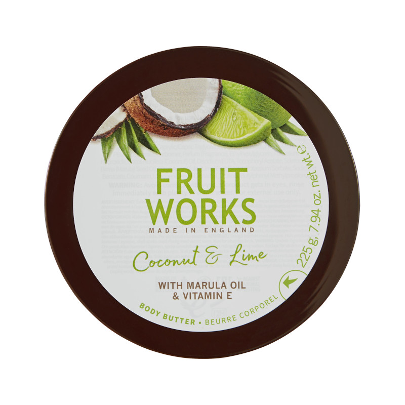 FRUIT WORKS Body Butter Coconut &amp, Lime 225g