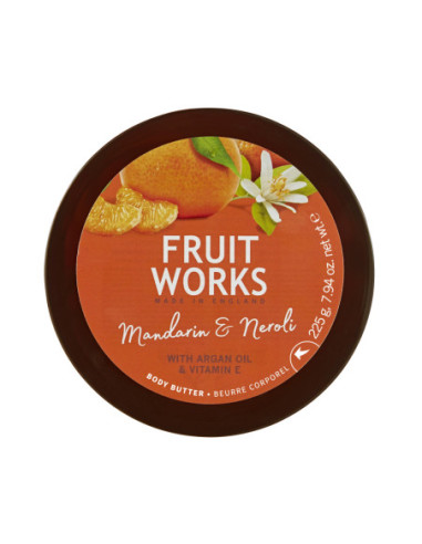 FRUIT WORKS Body Butter, Mandarin/Orange Flowers 225g