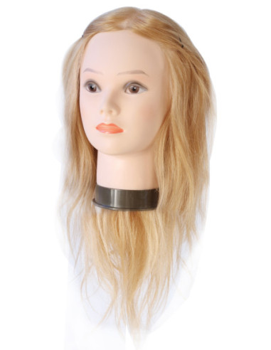 Manekena galva JULIA, 100% dabīgi mati, 40-45cm