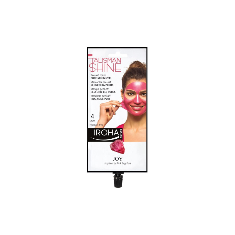 IROHA Talisman Shine | Peel - off Face Mask | Reducing pores | With rose 25ml