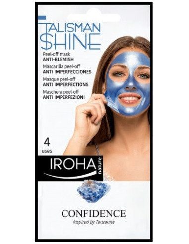 IROHA Talisman Shine | Peel - off Face Mask | Smoothing | Blue 25ml