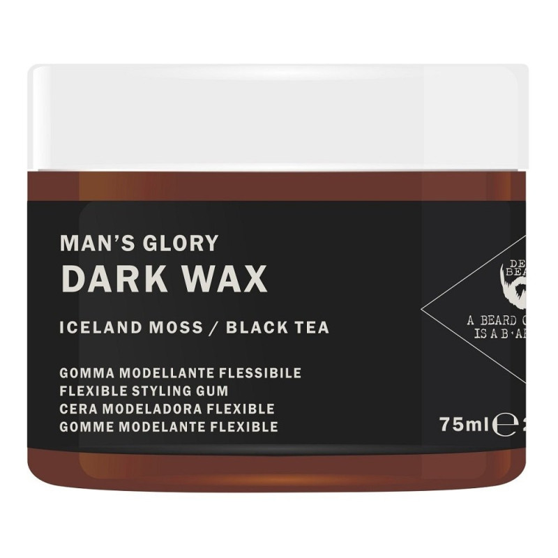 DEAR BEARD Man's Glory Wax-gum for hair, black, elastic fixation, 75ml