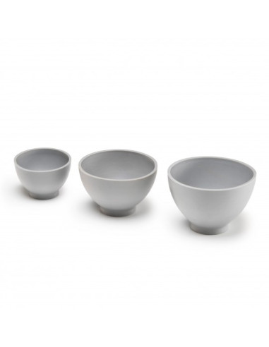 Set of 3 flexible silicone bowls - Flexy, white