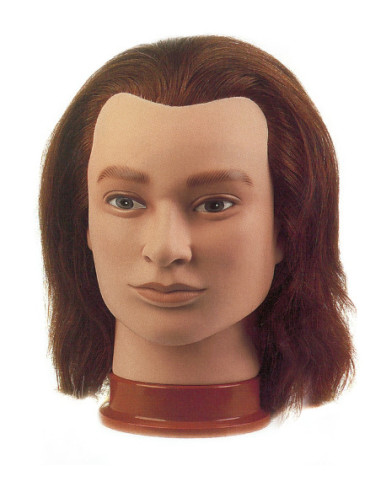 Manekena galva JULIEN, vīriešu, 100% dabīgi mati, 35cm