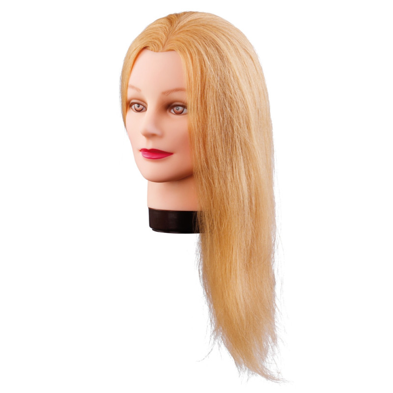 Manekena galva LILLY, 100% dabīgi mati, 40cm