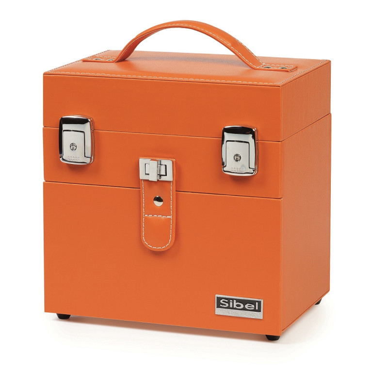 Suitcase, aluminum, 16cmx23cmx23cm, orange