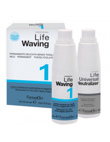 LIFE WAVING 1 - Waving Lotion, thioglycolate free - lemon fragrance (2x110ml)