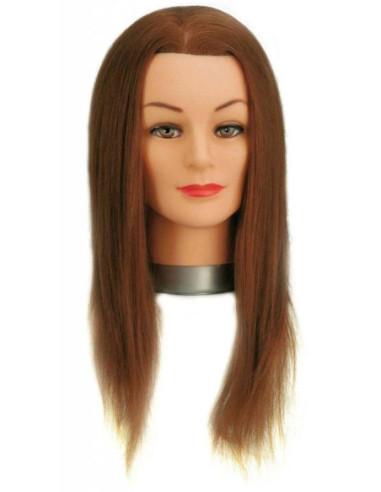 Manekena galva GLORIA, jaukti mati (50% dabīgi, 50% sintētiski), 25-40cm