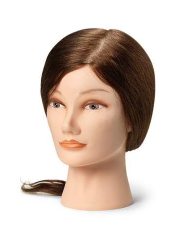 Manekena galva KELLY, 100% dabīgi mati, 35-40 cm