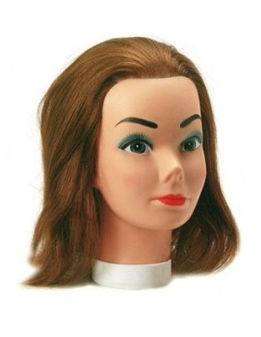 Manekena galva SALLY, 100% dabīgi mati, 15-30 cm