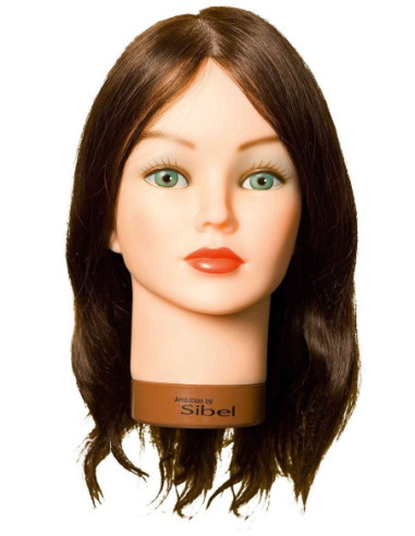 Mannequin head KATHIA, 100% natural hair, 15-40cm