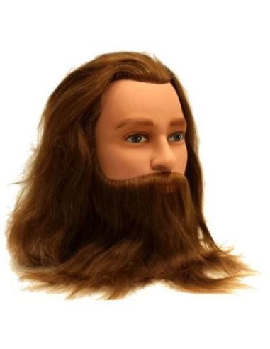 Manekena galva LEIF, vīriešu, 100% dabīgi mati, 20-25cm