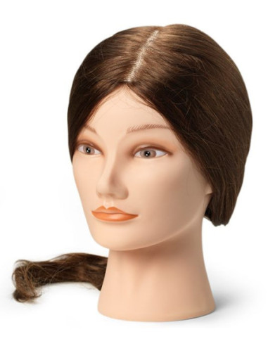 Manekena galva KELLY, 100% dabīgi mati, 45-50 cm