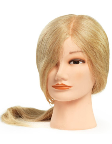 Manekena galva MELLANY, 100% dabīgi mati, 45-50 cm