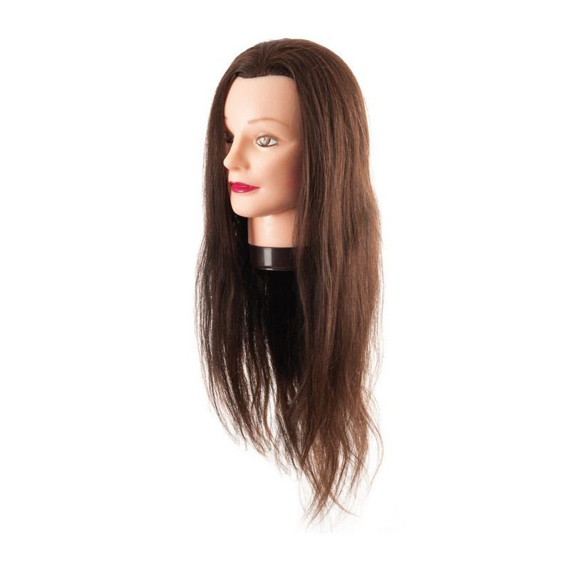 Manekena galva MARGARET, 100% dabīgi mati, 55-60cm