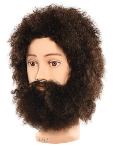 Manekena galva Gustav, vīriešu, 100% dabīgi mati, 20cm