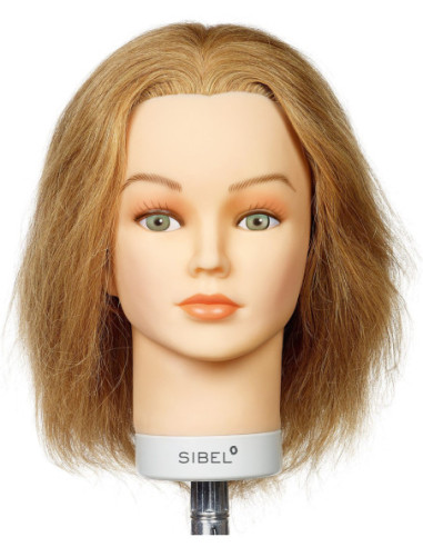 Manekena galva Chiara, 100% dabīgi mati, 15-25cm