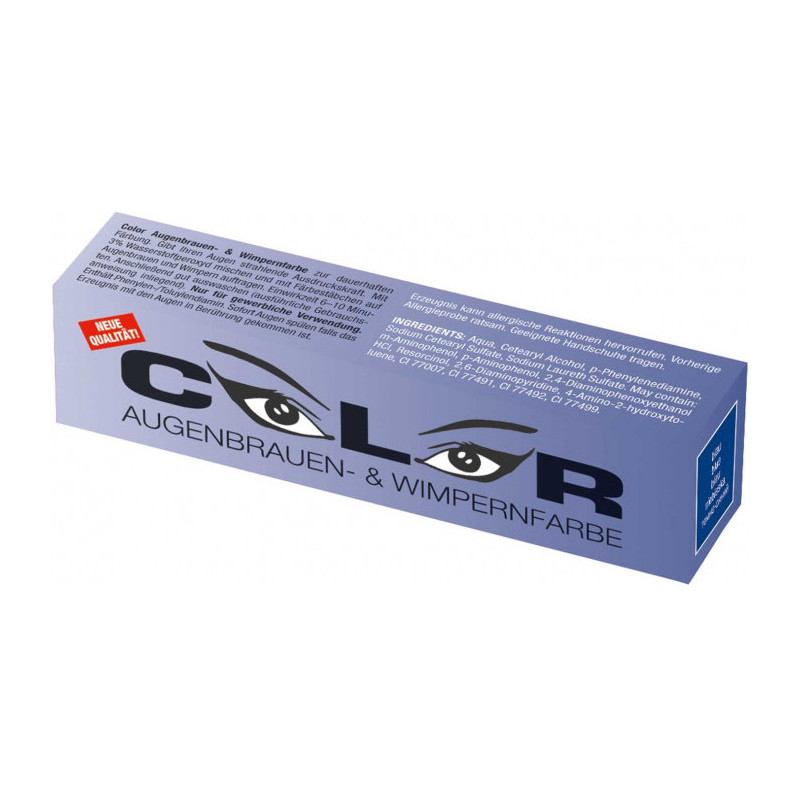 Eyebrow and eyelash dye for long-lasting dyeing COLOR, blue, 15 ml