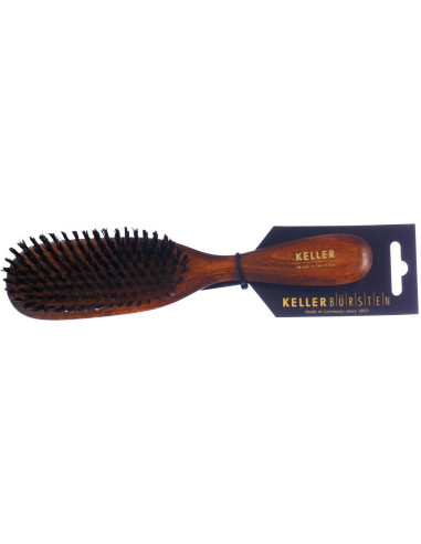 Hair brush, large, oval, natural bristles, beech