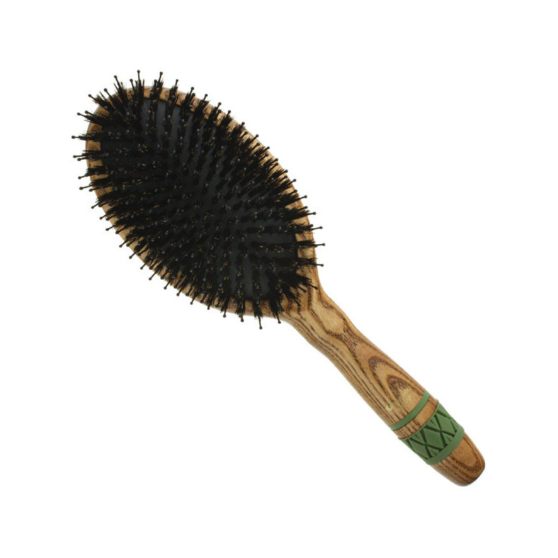 Hair brush with cushion Flexion, oval, wild boar bristles, wood