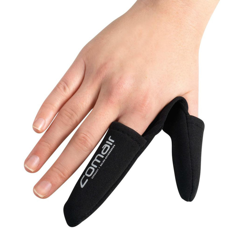 Glove for protection of fingers from heat, up to 200°C, black
