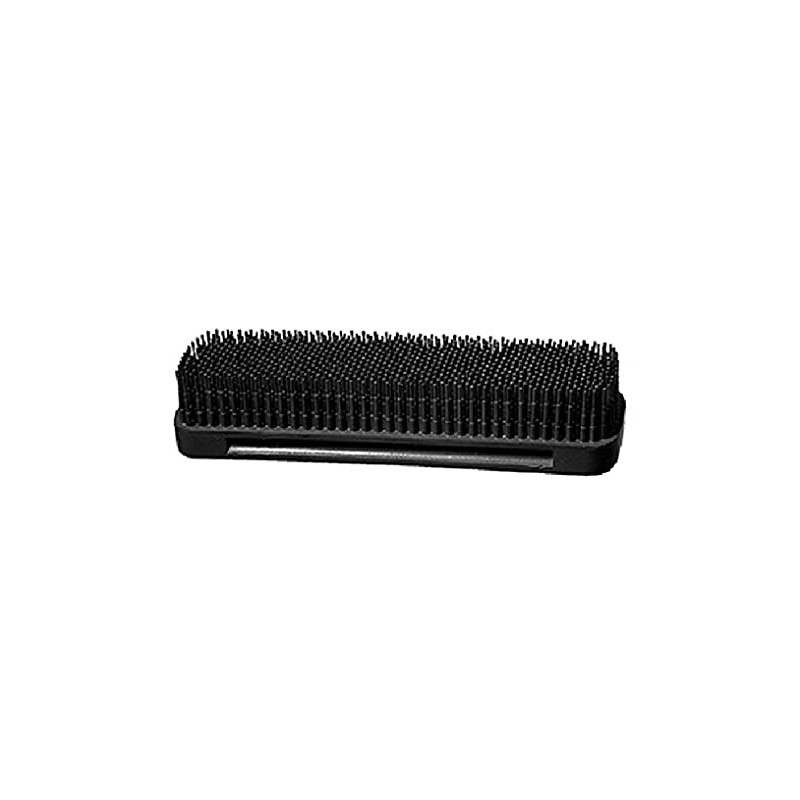 Brush for cleaning clothes, black, rubber, 49x150mm