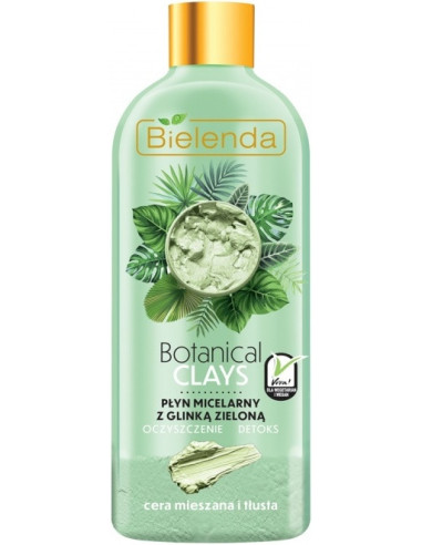 BIELENDA,BOTANICAL CLAYS,Vegan Micellar liquid with green clay,500ml