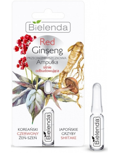 BIELENDA, RED GINSENG Anti-wrinkle face ampoule, strongly rejuvenating 3ml