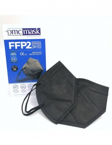 Face mask respirator FFP2 - BLACK COLOR. PACK OF 2 PCS !!!
