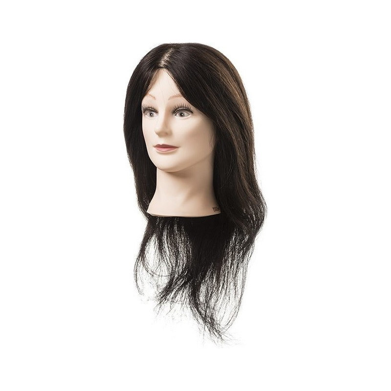 Manekena galva LISA ar skropstām, 100% dabīgi mati, 45-50cm