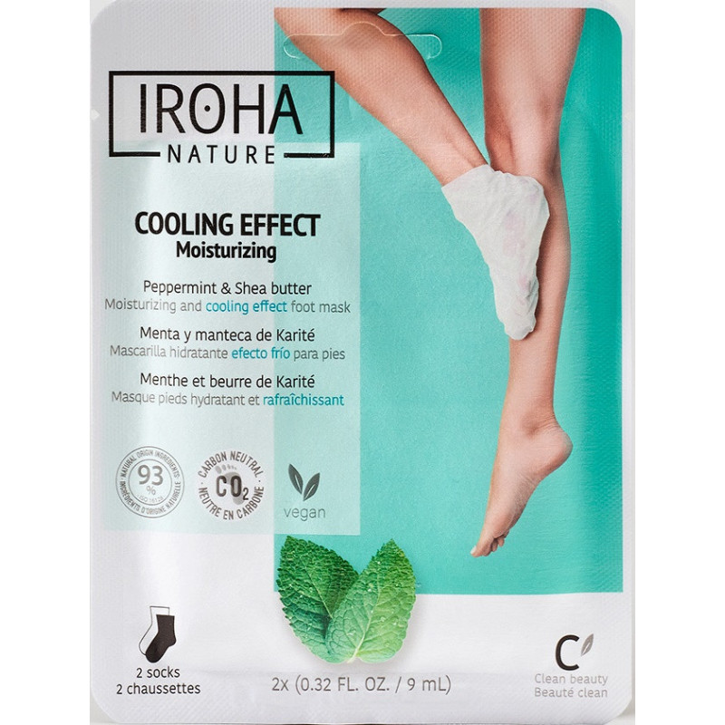 IROHA NATURE Mint Relaxing Foot Mask Socks & SHEA BUTTER 2pcs