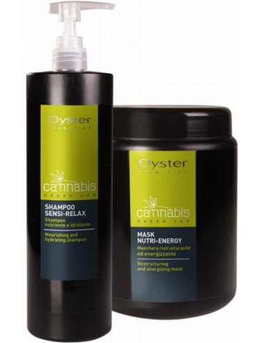 Oyster Cannabis Green Lab šampūns Sensi-Relax + maska Nutri Energy 10+15ml