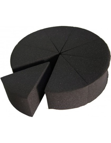 BLACK PRE-CUT SPONGE – Melns Trīsstūra Grima Sūklis 8gab, D:85mm