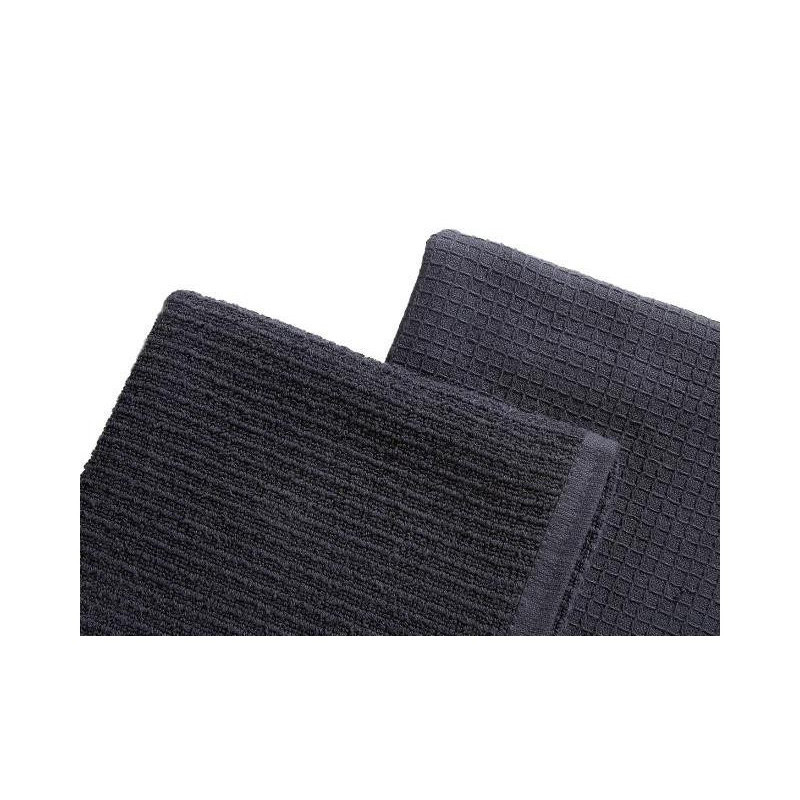 Double-sided cotton towels Barburys 50 x 80 cm, black - 1pcs