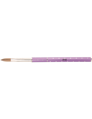 Acrylic brush No.10, purple body with crystals 1pc
