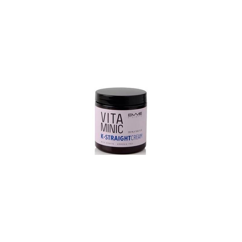 VITAMINIC K-Straight Cream ķīmiski taisnotiem matiem ar keratīnu bez amonjaka 250ml