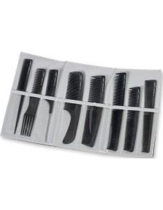Carbon hair comb set, 8pcs