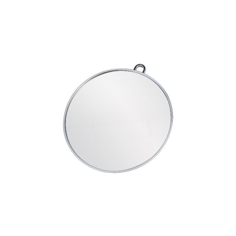 Mirror with handle, silver D27cm