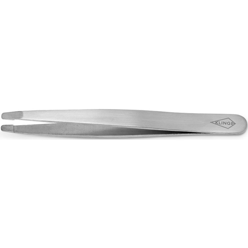 Eyebrows rounded points tweezers, stainless steel, 9,5cm