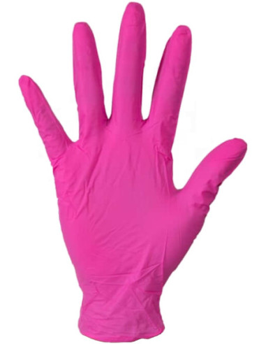 Gloves Nitrylex Collagen PF | Nitryl| No powder (X-Small, 5-6) | Pink 100 pcs
