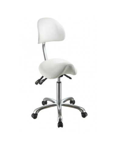 Meistara sedlveida krēsliņš ar 4 regulācijas mehānismiem un ergonomisku atzveltni Noble, balts
