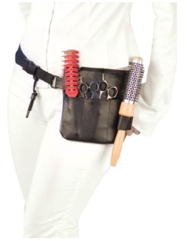 Bag for tools, belt, small, black 18x17cm